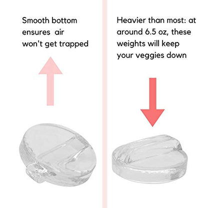 5-Pack - Easy to Grasp - Grab Them with Tongs - Glass Fermentation Weights with Handles for Wide Mouth Mason Jars
