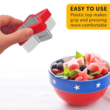 ALLTOP Star Cookie Cutters Set – 4 Pcs Different Sized Biscuit Cutter, Donut & English Muffin Cutter for Baking - color: Star