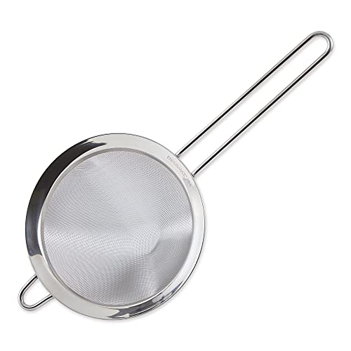 RSVP International Endurance Kitchen Collection, Stainless Steel Fine Mesh Conical Sieve/Colander, Multi-Purpose for Cooking, Baking, Loose Leaf Tea, Bar Strainer Cocktails, 6.25-Inch - size: 6-1/4-Inch