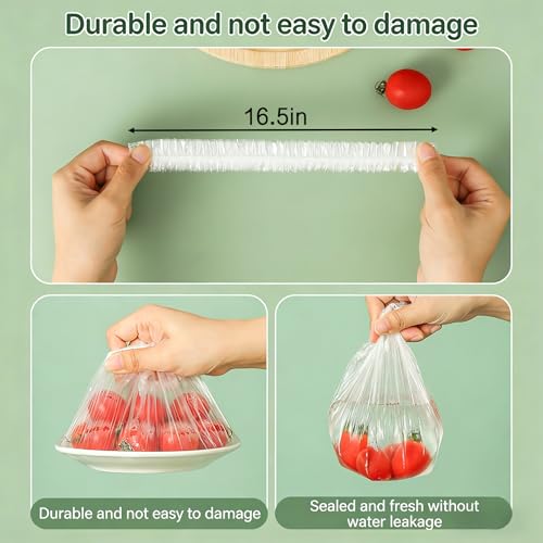 Reusable Elastic Bowl Covers - Plastic Wrap for Food, for Bread Proofing, efrigerator Storage & Shower Cap(100 Pcs)