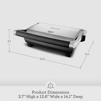 Breville BSG520XL Panini Duo Nonstick Sandwich Maker Press, 2 Slice, Brushed Stainless Steel