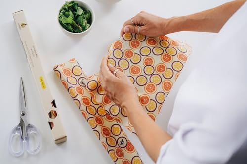 SUPERBEE Beeswax Wrap Roll, Reusable for Food, Wraps Rolls, Reusable Bees Paper for Wrapping Vegetables & Cheese, Bowl Covers and Sandwich Wrapping Paper, Roll XL - Passion - color: Passion Som