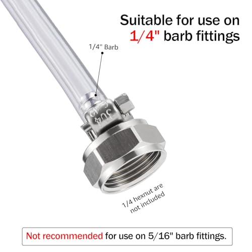 25 Feet - Hgkeke Kegerator Beer Line 3/16 Beer Line Vinyl Tubing Keg Beer Line Replacement Kit Kegerator Tubing with 6 Pcs Beer Line Clamps, Keg Hose for D Coupler, Draft Beer Tower Beer Dispensing - size: 25ft-Clear Beer Line