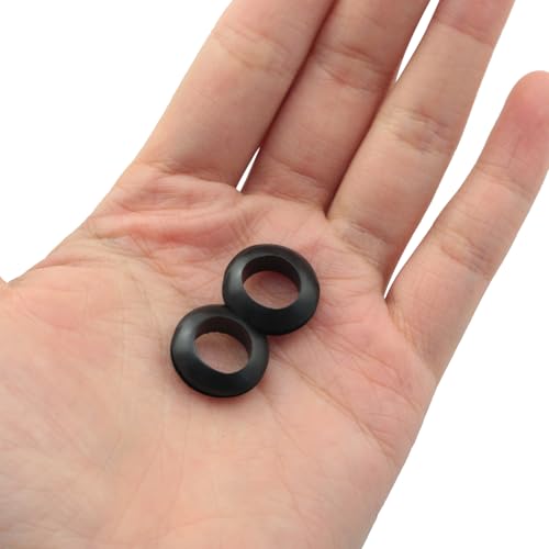 70PCS Fermentation Bucket Sealing Air Gaskets Mason Jar Rubber Gaskets 3/8inch ID for Straws Airlock Devices Air Release Valves Wine Fermentation Lids Black