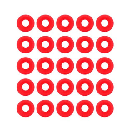 25 Pack Red Silicone Grolsch Gaskets for Swing Top Bottles, Home Brewing Replacement Seals for Beer Soda Fermentation