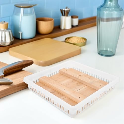 Cheese Press for DIY Cheesemaking and Tofu Making, Wood and Plastic Material, Precise Pressing, Beginner Friendly, for Small Kitchens and Household Cheese Making