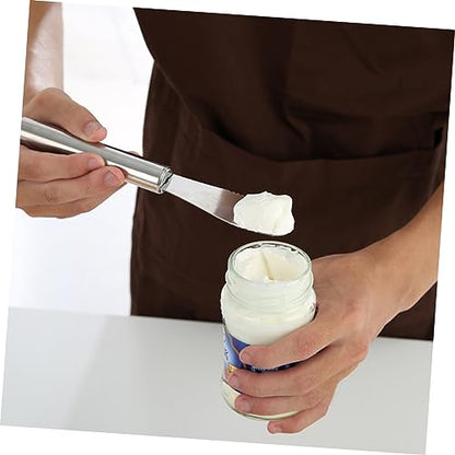 Alipis 2pcs Stainless Steel Cream Spatula Butter Spreader Cheese Knife for Cake Icing and Pastry Kitchen Gadget for Food Shops and Catering Silver