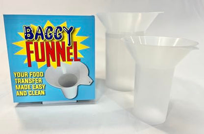 Best Food Transfer Tool for Easy Bagging and Storage, Quart and Gallon Size (White)