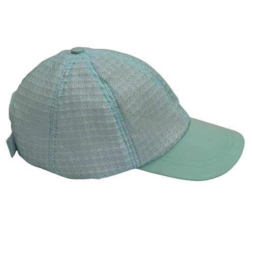 Three Layer Ventilated Beekeeping Veil in Round (3-Layer Hat, Aqua P-Cap) - color: Aqua P-CAP