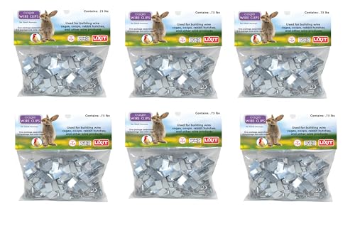 Lixit® Metal Wire J Cage Clips for Assembling and Repairing Rabbit Hutes, Home and Furniture Upholstery - Made in USA (4.5 Pounds) - size: 4.5 Pounds