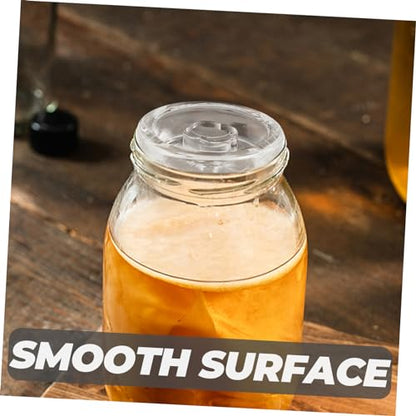 Wide Mouth Mason Jar Fermenting Lid Weight for Pickling Kimchi Sauerkraut Canning Easy Grip Glass Fermentation Cover Compact Lightweight Seal for Home Use