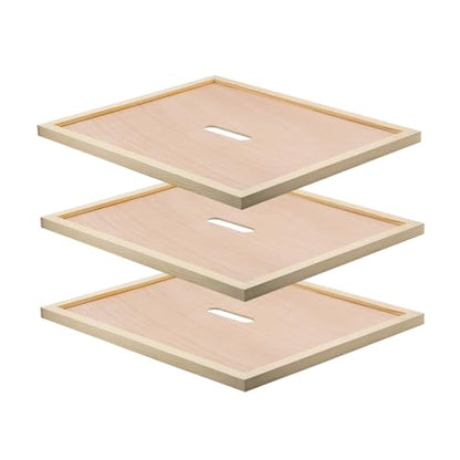 3pcs Beehive Inner Cover 10 Frame with Notch,Internal Bee Feeders Beehive Inner Covers,Bee Hive Notched Inner Cover for Beekeeping Tool