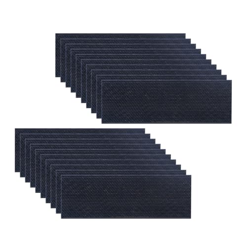Honey Lake 20-Pack Medium Beehive Foundation Sheets for Langstroth Frames, Beeswax Coated Food-Grade Plastic, Honeycomb Pattern Beekeeping Foundation (Black) - color: 20-Medium-Black