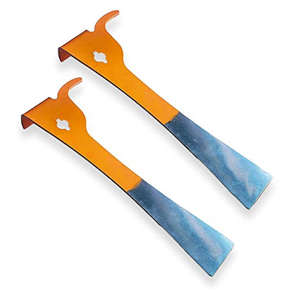 Foxhound Bee Co, Stainless Steel KW Beekeepers Hive Tool with J Hook for Easily Lifting Frames, Straight Edge for Prying Beekeeping Boxes Apart and Curved Edge for Scraping Wax - 2 Pack - style: KW Hive Tool - 2 Pack