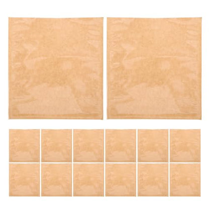 Lurrose 100pcs Kraft Paper Bags: Food Storage Bags with Transparent Window - Reusable for Snack Cookies Bread Candy Treat Cheese Tea 7.9"x7.17"