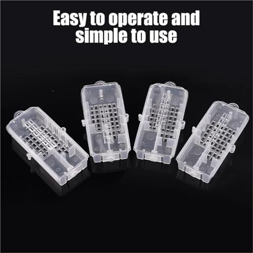 Queen Bee Cage 30pcs Bee Tools King Transparent Cage Transport Queen Rearing Cell Prisoner Beekeeping Supplies for Beekeeping Supplies