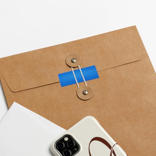 Blue Rectangle Stickers 2 x 1 Inch Color Coding Labels Vinyl Roll Self-Adhesive Waterproof Removable 500 PCS - color: Blue
