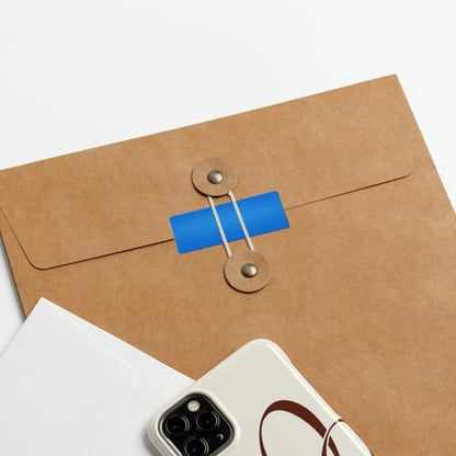 Blue Rectangle Stickers 2 x 1 Inch Color Coding Labels Vinyl Roll Self-Adhesive Waterproof Removable 500 PCS - color: Blue