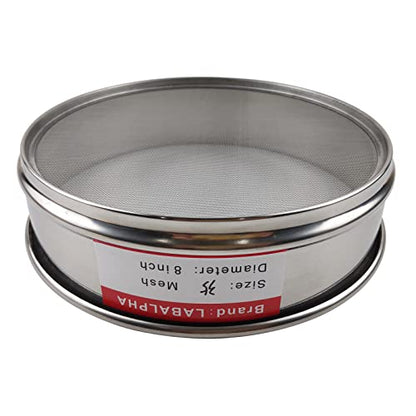 LABALPHA 35 Mesh Lab Sieves, #35 Mesh Test Sieve, 8'' Diameter, 304 Stainless Steel Wire Cloth (0.5mm) - size: 35 mesh (0.5mm)