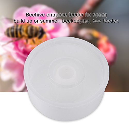 Round Rapid Bee Feeders, 2L Plastic Bee Water Feeder Beehive Drinking Bowl Bee Beehive Entrance Feeder Keeping Equipment Beekeeping Tool