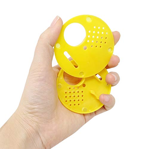 Honbay 12PCS Plastic Bee Nest Door Entrance Disc Round Beehives Vent Bee Hive Nuc Box Entrance Gate Bee Nest Door Beekeeping Tools