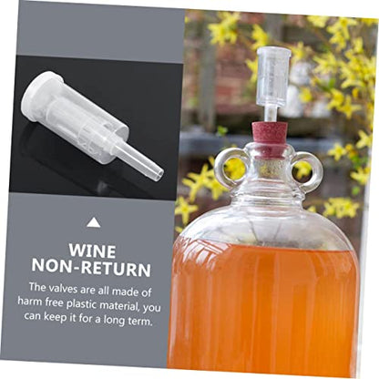 3sets Non-return Valves Air Lock Fermenter Valves Wine Brewing Kit Accessories