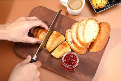 Bread Knife, 8 inch Serrated Knife, German Stainless Steel Bread Knife for Homemade Bread, Razor Sharp Edge for Efficient Slicing Sourdough Bread, Bagels, Cake