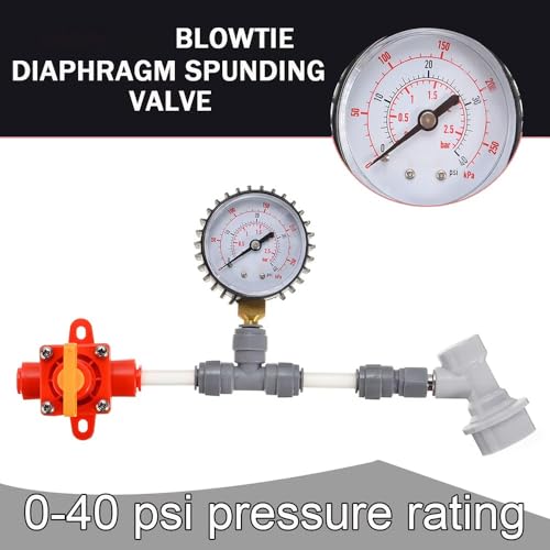 Blowtie Complete Kit (Diaphragm Spunding Valve) Beer Brewing(Ball lock 0-40psi) - color: Ball lock 0-40psi