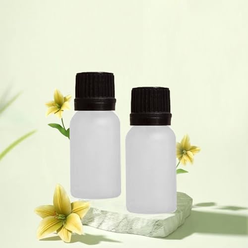 24 Pack 10ml Clear Frosted Glass Essential Oils Bottles Empty Glass Dropper Vials Sample Bottle With Orifice Reducer and lid,for Aromatherapy Oils (Frosted, 10ml) - color: Frosted