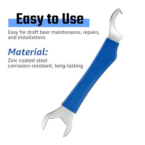 1PCS Beer Tap Faucet Wrench, Kegerator Faucet Beer Tap Wrench Tool, Home brewing wrench for Kegerator Tower Tap and Keg Couplers Hex Nut