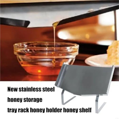 Stainless Steel Honeycomb Frame Stand Beekeeping Rack with Adjustable Leg for Honeys Cutting and Interactive Showcases