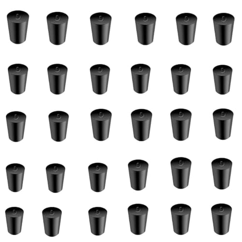 30Pcs Solid Rubber Stoppers 0# Tapered Lab Bungs Solid Rubber Stoppers - size: 30 Pcs 0#