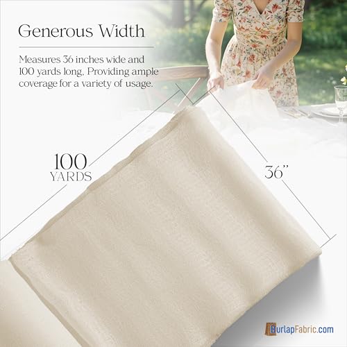 Grade 50 Natural 100% Cotton Cheesecloth for Straining, Baking, Crafting & DIY Projects – Cheese Cloth Rolls for Cooking, Making Cheese, and Home Brewing – 28x24 Thread Count, 36" x 100 Yards