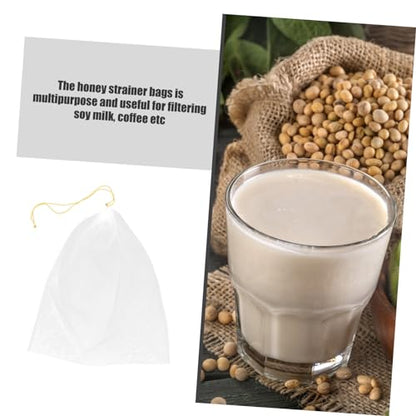 2pcs Honey Filter Net Mesh Food Strainer Bag Honey Apiary Straining Bag Fruit Strainer Filter Yogurt Nutzo Equipment Tool Nylon Cold Brew