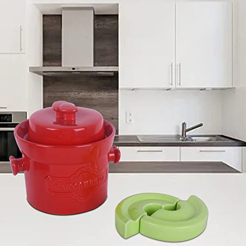 Vencer Wide Mouth Jar Split Fermentation Weight,Fermenting weights for Pickling & Fermentation Crock,Green,VHF-020G - color: Green