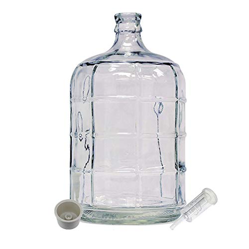 Home Brew Ohio 3 Gallon Glass Carboy with Drilled Bung and Three-Piece Airlock