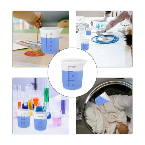 4 Pcs 100ml Laundry Detergent Measuring Cup, Reusable Silicone Measuring Cups for Laundry Room, DIY
