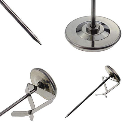 Brannan Frothy Milk Thermometer for Steaming Milk with 125 mm Stainless Steel Probe and Clip Barista Coffee Great for Frothing