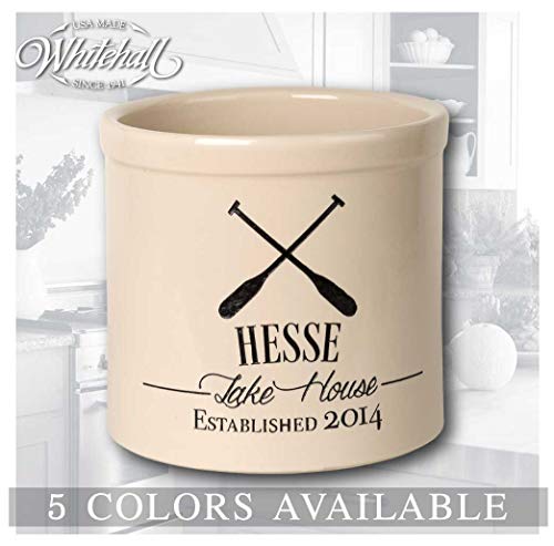 Personalized 2 Gallon Crock Pot with lakehouse theme