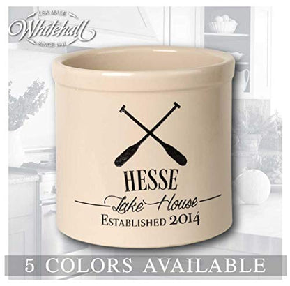 Personalized 2 Gallon Crock Pot with lakehouse theme