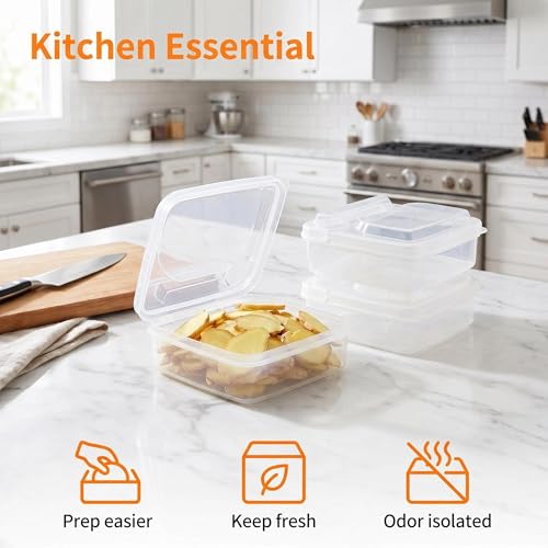 Sliced Cheese Container for Fridge, Clear Plastic Butter Block Cheese Slice Keeper, Stackable Food Storage Container with Flip Lid, Refrigerator Organizer Box