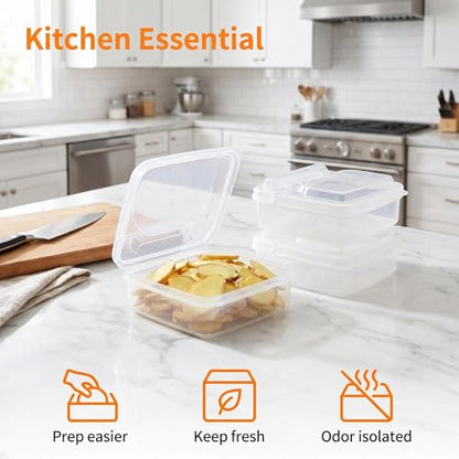 Sliced Cheese Container for Fridge, Clear Plastic Butter Block Cheese Slice Keeper, Stackable Food Storage Container with Flip Lid, Refrigerator Organizer Box
