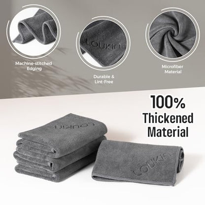 loukin Dry Erase Cloth with Detachable Magnet, Magnetic Whiteboard Cloth, Microfiber Cleaning Cloth for Classroom, Home and Office, Gray, 12'' x 12''