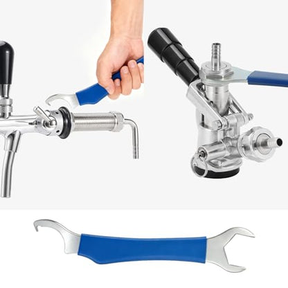 1PCS Beer Tap Faucet Wrench, Kegerator Faucet Beer Tap Wrench Tool, Home brewing wrench for Kegerator Tower Tap and Keg Couplers Hex Nut