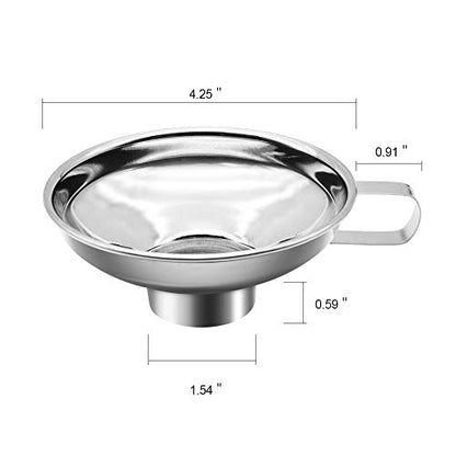Stainless Steel Canning Funnel Set - 2 Pack for Wide and Regular Mason Jars - size: 2Pack Canning Funnel