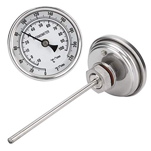 Fry Thermometer 1/2 NPT Thread Stainless Steel Dial Thermometer Homebrew Thermometer 0220/10100