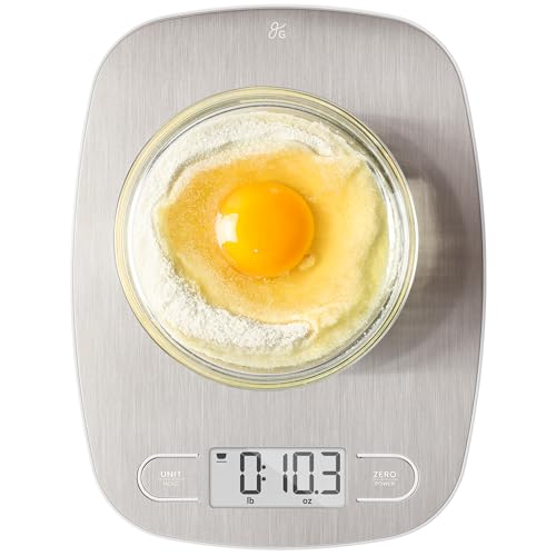 Greater Goods Food Scale – Digital Kitchen Scale, 1g Precision, Easy-Tare & Quick Conversion, Slim Compact Design, Durable & Portable | Ideal for Cooking, Baking & Meal Prep (Stainless Steel) - color: Stainless Steel