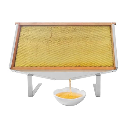 Honeycomb Frame Display Stand, Stainless Steel Hive Stand Honeycomb Uncapping Holder, Beekeeping Beehive Frame Honey Holder for Apiaries, Beekeeping Workshops