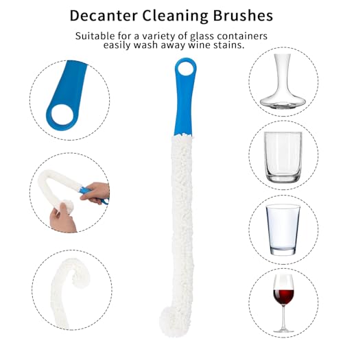Wine Decanter Drying Stand with Rubber Coated Top to Prevent Scratches, Wine Decanter Drying Rack for Standard and Large Wine Decanters, Wine Decanter NOT Included, (with Cleaning Brush) - style: Decanter Drying Stand B
