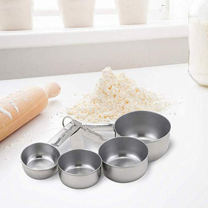 Mrs. Anderson’s Baking Measuring Cups, Engraved Measurements for Liquid or Dry Ingredients, Stainless Steel, 4-Piece Set - size: 4-Piece Set, Standard